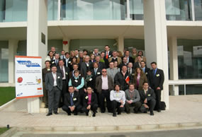 Foto de grupo del proyecto de Traceback en una reunión en ainia