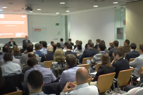 Un momento de la Jornada Techsolids en AINIA Centro Tecnológico, sobre el control y la gestión de sólidos en la industria alimentaria