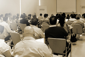 Fotografía de un momento de una jornada de innovación en AINIA Centro Tecnológico.