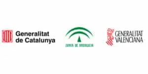 Logos d'accréditation des laboratoires de santé publique AINIA. Generalitat de Catalogne. Gouvernement Régional d'Andalousie. Generalitat de Valence