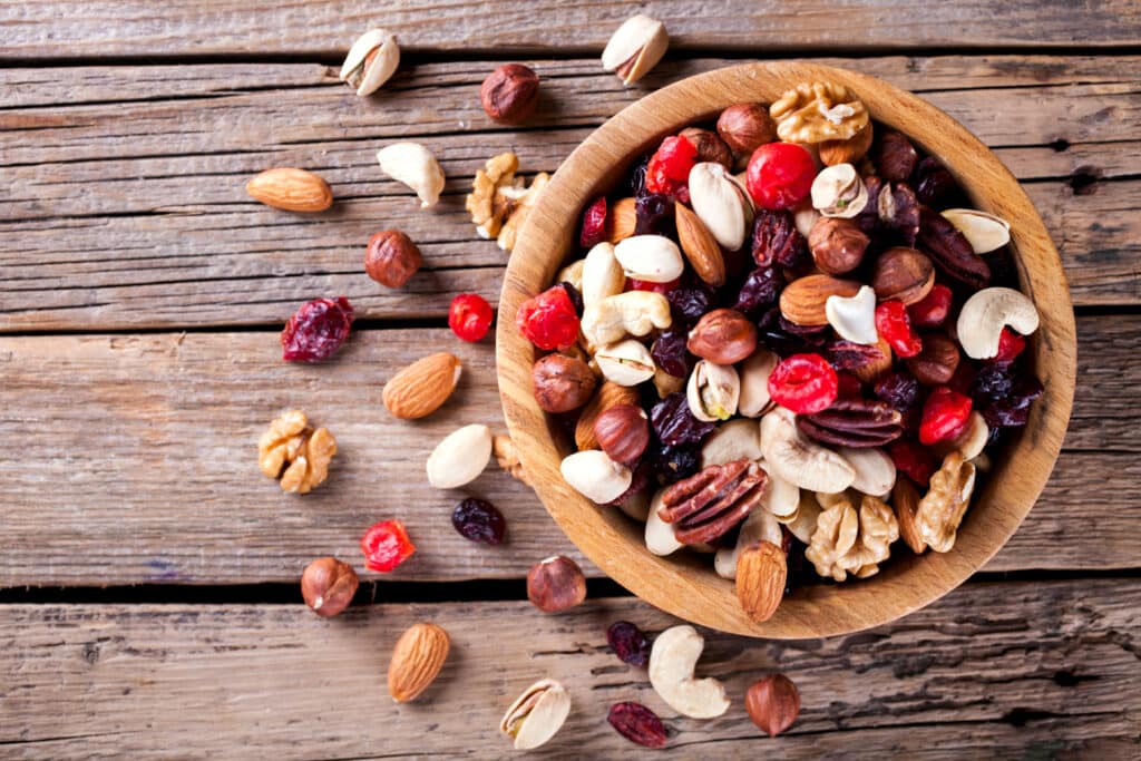 Frutos secos y cereales: aceite de almendras, aceite de salvado de arroz, aceite de germen de trigo 