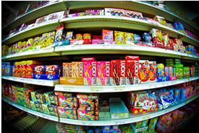 Imagen de un lineal de supermercado 